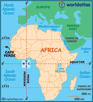 cap vert carte afrique
